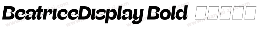 BeatriceDisplay Bold字体转换